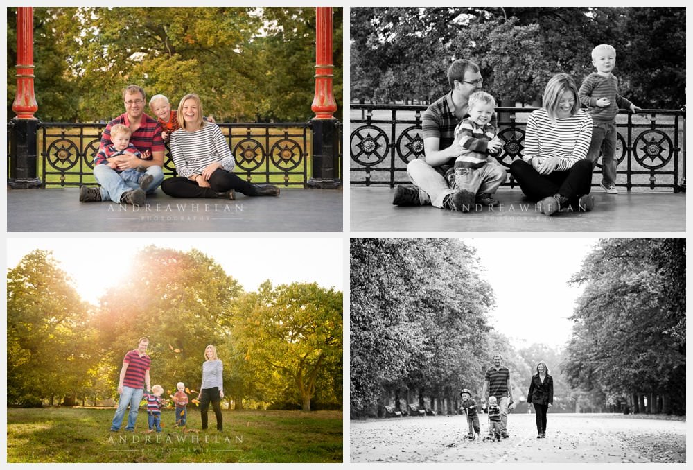 Twin Family photo session in Greenwich Park