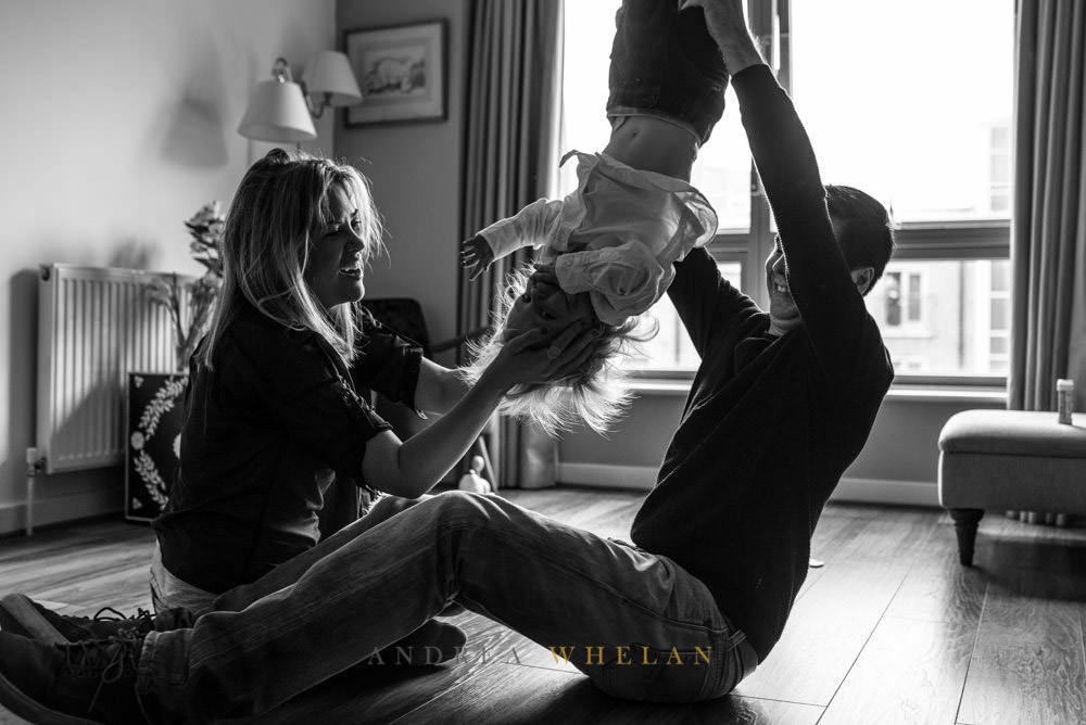 black and white family photography 