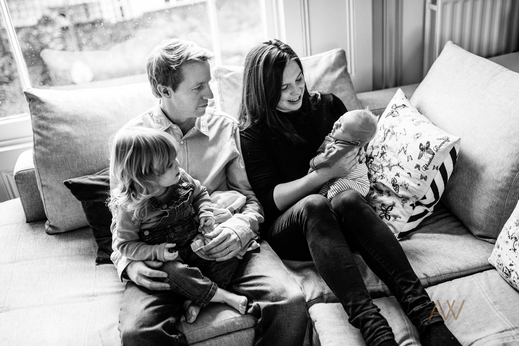 black and white family photographer 