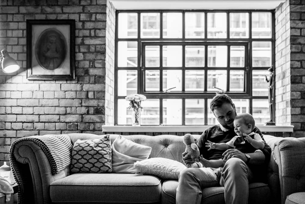Black and white family photographer 